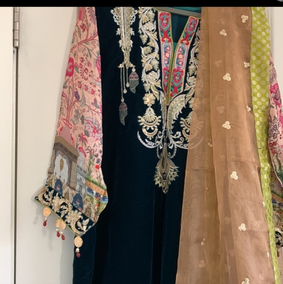 NWOT Designer K R × ANAYA Choudhry Shalwar Kameez Suit - Picture 3 of 6